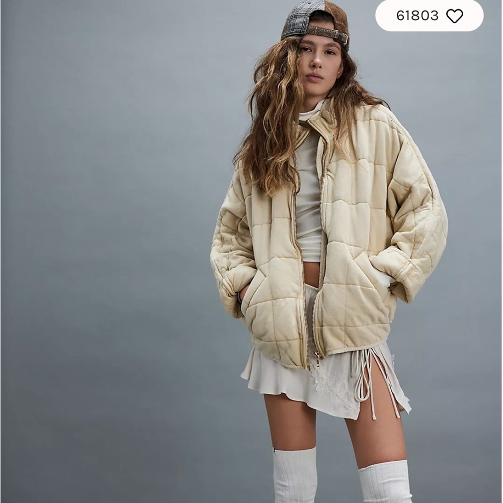 Free people dolman quilted jacket size small